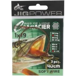 BAS DE LIGNE POWERLINE JIG POWER 1X19 RYDER - PAR 3