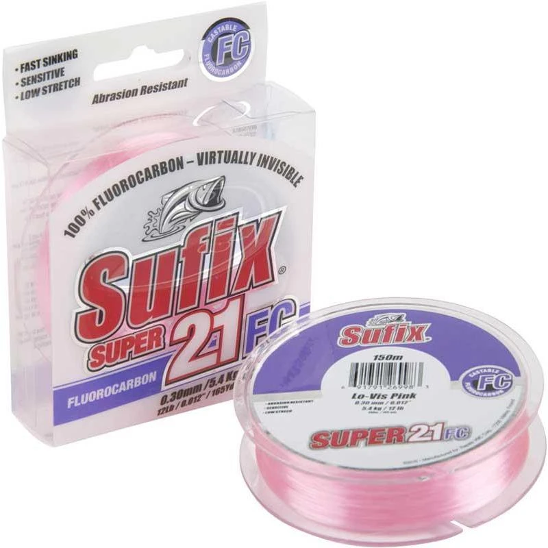 FLUOROCARBONE SUFIX SUPER 21 ROSE - 50M