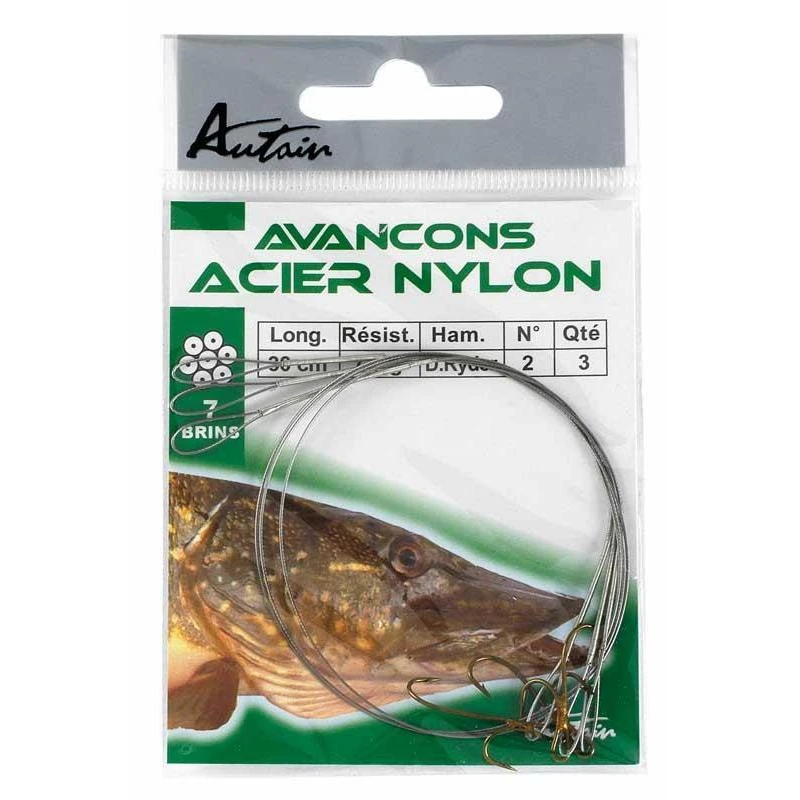 HAMECON MONTE DOUBLE RYDER AUTAIN ACIER NYLON 30CM - PAR 3