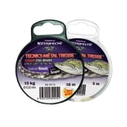 TRESSE A BAS DE LIGNE SPECIALE NOEUDS CARNASSIERS TECHNIPÊCHE TECNICS METAL