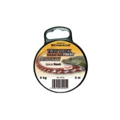 TRESSE A BAS DE LIGNE TECHNIPÊCHE STEEL TEC FIBERS ROUGE