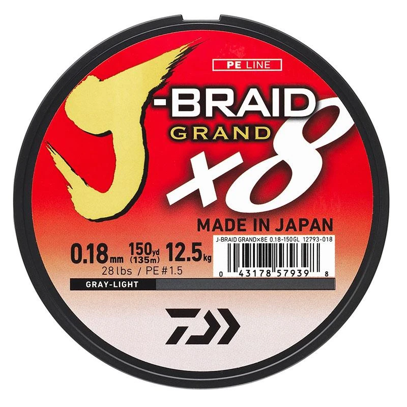 TRESSE DAIWA J-BRAID GRAND X8 - CHARTREUSE - 135M