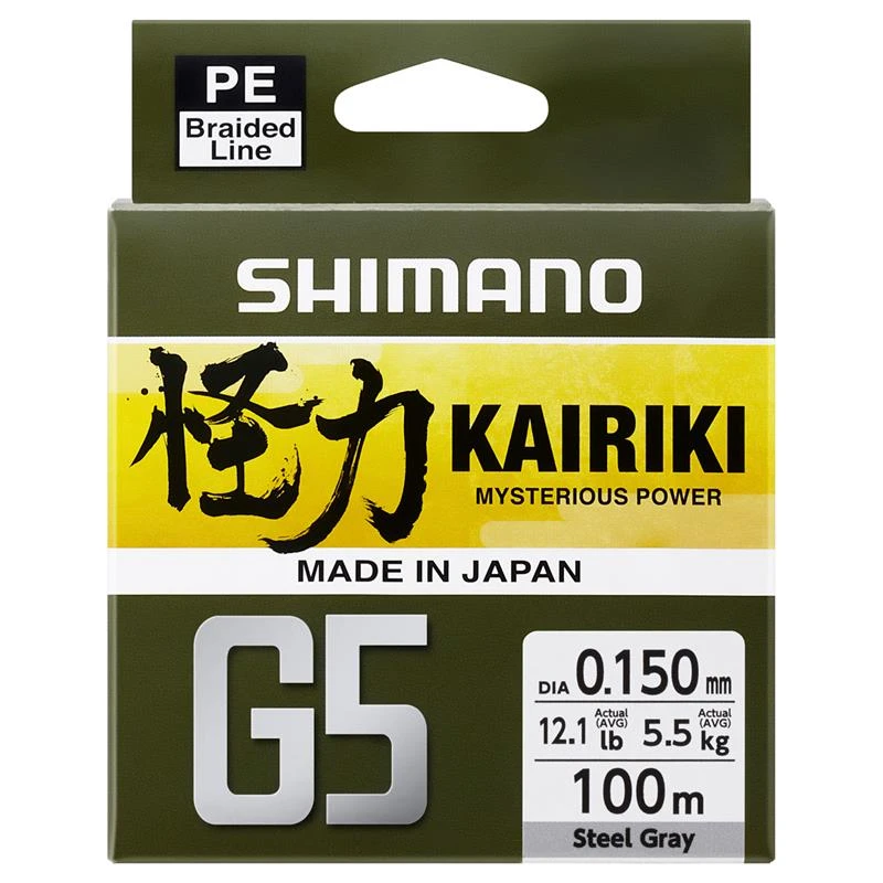 TRESSE SHIMANO KAIRIKI G5 STEEL GREY - 100M