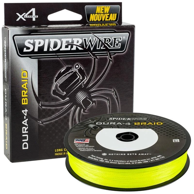 TRESSE SPIDERWIRE DURA 4 JAUNE - 150M