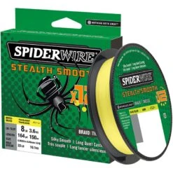 TRESSE SPIDERWIRE STEALTH SMOOTH 12 BRAID - 150M - JAUNE