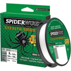 TRESSE SPIDERWIRE STEALTH SMOOTH 12 BRAID - 150M - TRANSLUCENT