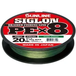 TRESSE SUNLINE SIGLON BRAID PE 8X VERT FONCE - 300M